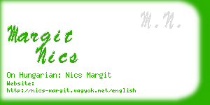 margit nics business card